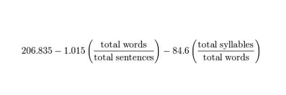 The Flesch-Kincaid readability formula. (Credit: Si Jobling) 