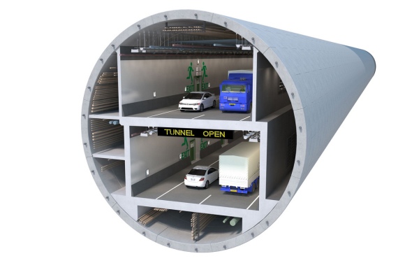 A design concept of the State Route 99 tunnel that will replace the State Route 99 Alaskan Way Viaduct. (Credit: Washington State Department of Transportation)