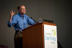 Richard Heinberg of the Post Carbon Institute speaks at the 2013 Business of Clean Energy in Alaska conference