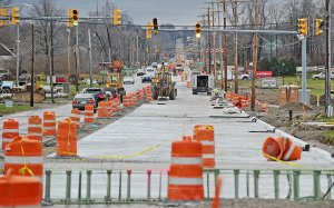 The Pearl Road Widening Project in Strongsville, Ohio. (Credit: cleveland.com)