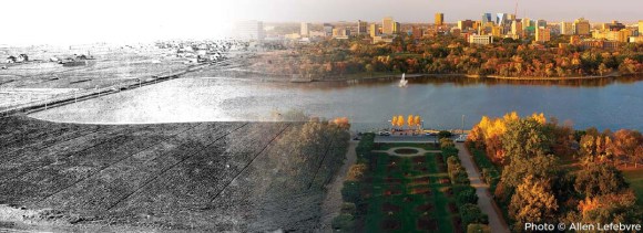 Wascana Park - before and after - historical image Credit: Wascana Centre Authority - Regina
